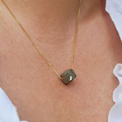 Pyrite - Collier Plaqué Or 14k