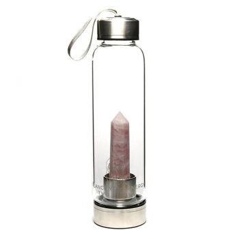 Bouteille d'eau en verre de quartz rose - Pour embrasser et aimer votre vrai moi 7