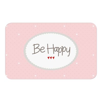 Brettchen "Be Happy" rosa