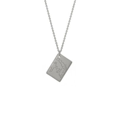 Sterling Silver 'From Edinburgh' Postcard Necklace