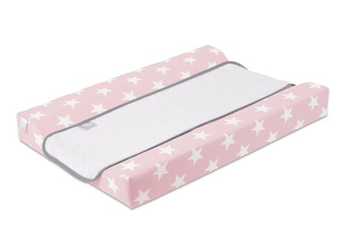 Colchón cambiador para bebé - Bañera Stars 53 x 80 cms rosa