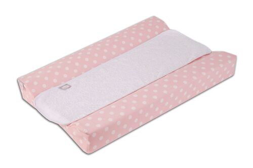 Colchón cambiador para bebé - Bañera Topos 53 x 80 cms rosa