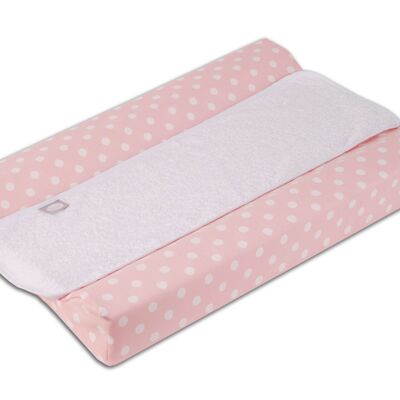 Colchón cambiador para bebé - Bañera Topos 53 x 80 cms rosa