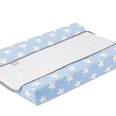 Changing mat for baby - Commode Stars 48 x 70 cm blue
