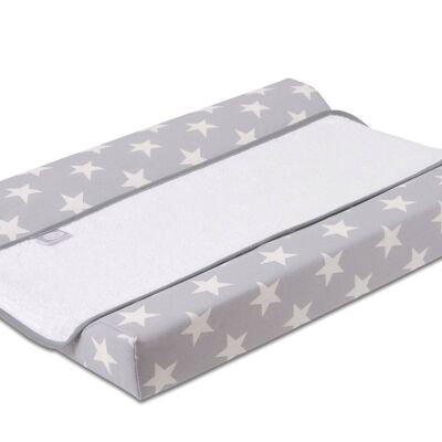Changing mat for baby - Commode Stars 48 x 70 cm gray