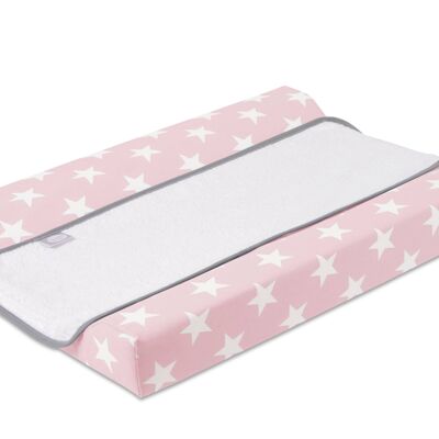 Changing mat for baby - Stars chest of drawers 48 x 70 cm pink
