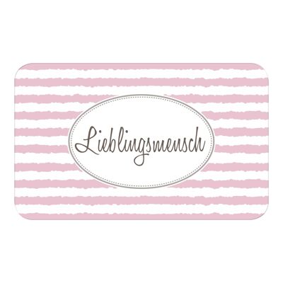 Frühstücksbrettchen Motiv "Lieblingsmensch" rosa