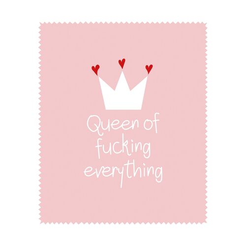 Brillenputztuch "Queen of fucking everything"