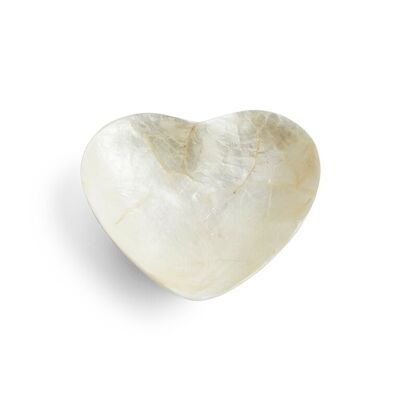Schale Shell Capiz Heart Weiß