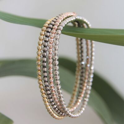 La serie "Sparkle".
Bracciale elasticizzato dolce "Sparkle mini" in argento 925