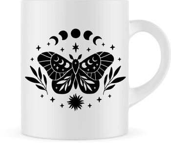 Tasse papillon | Tasse de papillon de nuit | Tasse animale | Tasse à café | Tasse à thé | Conception2 1