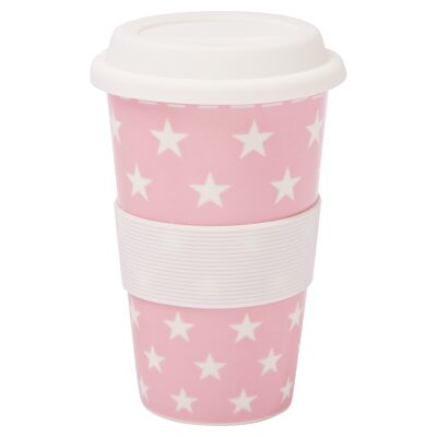 Coffee to go Becher "Sterne rosa"