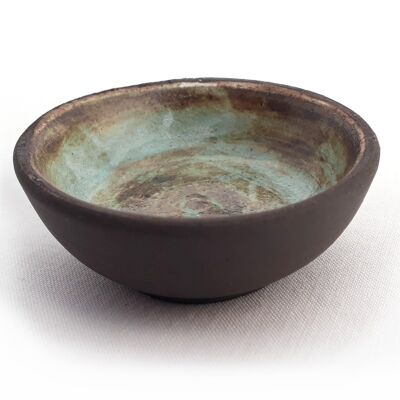 Blue Black Ceramic Trinket Dish | Handmade Pottery