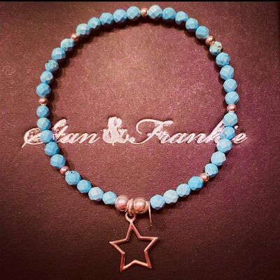 Star Turquoise Bracelet - Gold