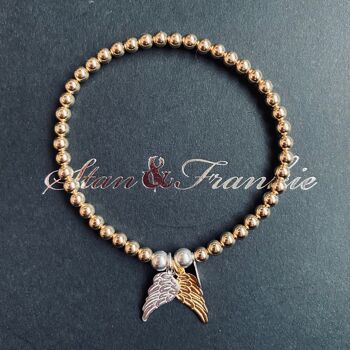 Bracelet Double Aile - Or Rose 3