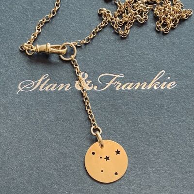 Constellation Belcher Necklace - Silver - Aquarius