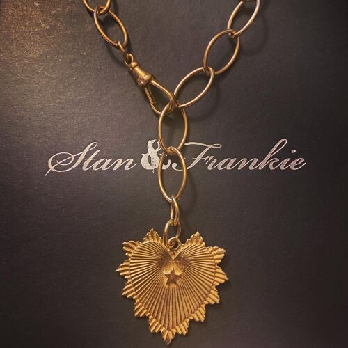Sunburst Heart Necklace - 24ct Gold Vermeil