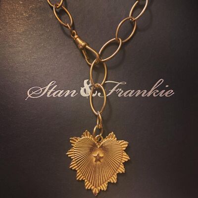 Collar Corazón Sunburst - Oro Vermeil 24kt