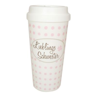 Coffee to Go Kunststoff "Lieblings Schwester"