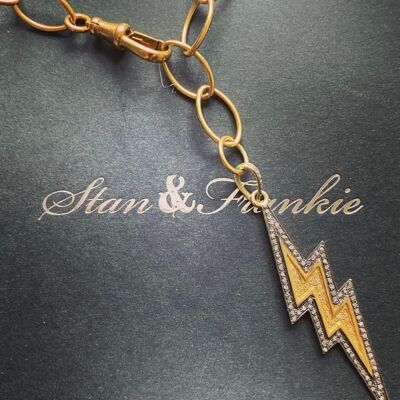 Bowie Diamond Necklace - Rhodium & 24ct gold vermeil