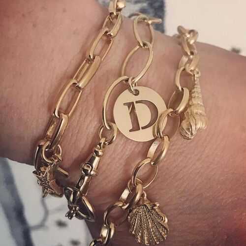 Gold Shell Charm Bracelet