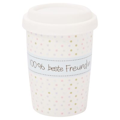 Coffee to go Becher klein "100% beste Freundin"