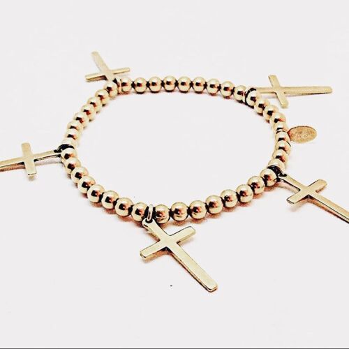 Cross Bracelet - Rose Gold