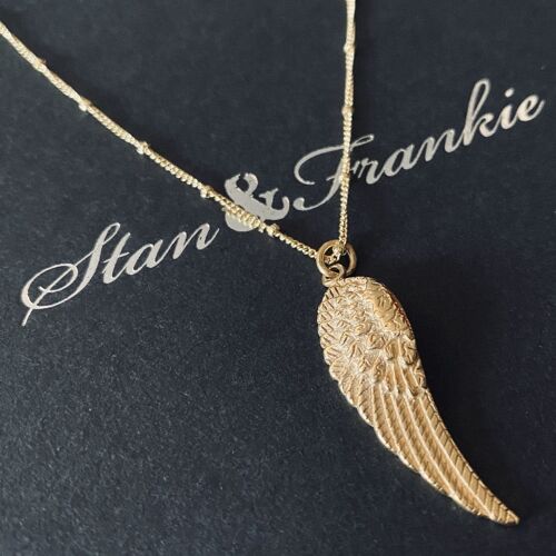 Wing Necklace - Silver 16in