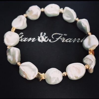Bracelet Perle et Etoile Or