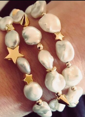 Bracelet Perle et Etoile Or 2