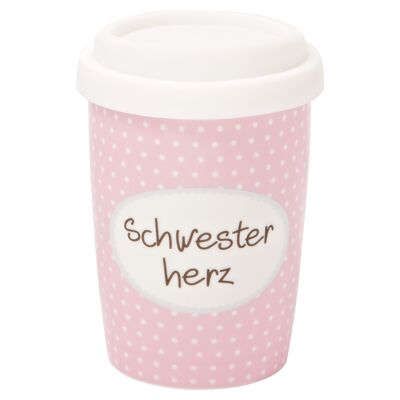 Coffee to go Becher klein "Schwesterherz"