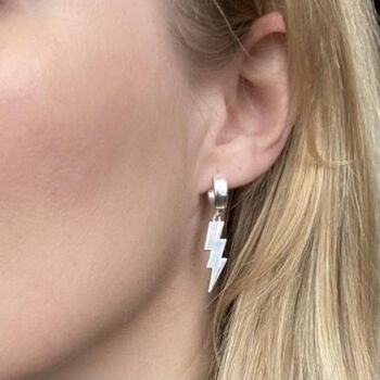 Boucles d'oreilles Ziggy Huggie - Argent 1