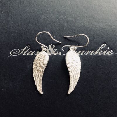 Wing Earrings - Silver - Hoop