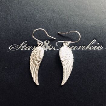 Boucles d'Oreilles Ailes - Argent - Créoles