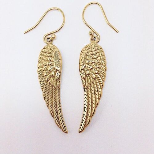 Wing Earrings - Gold - Wire