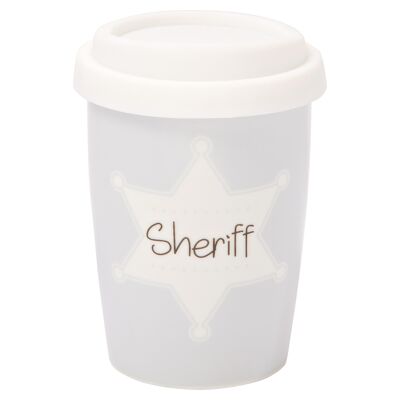Coffee to go Becher klein "Sheriff"