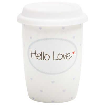 Coffee to go Becher klein "Hello Love"