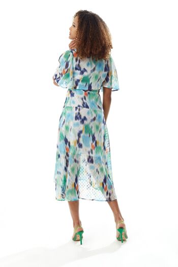 Robe mi-longue en mousseline multicolore Liquorish 5