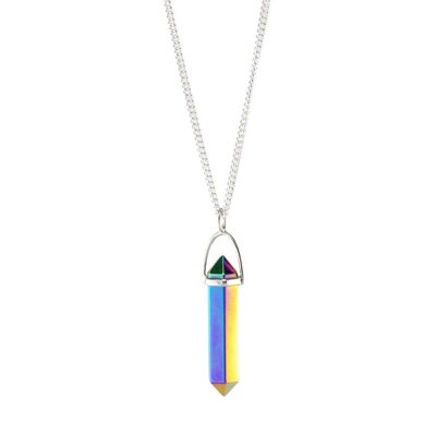 Magic - Regenbogenquarz Halskette, versilbert