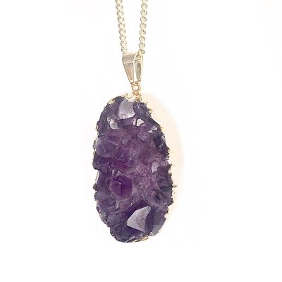 Vergoldeter Amethyst - Halskette