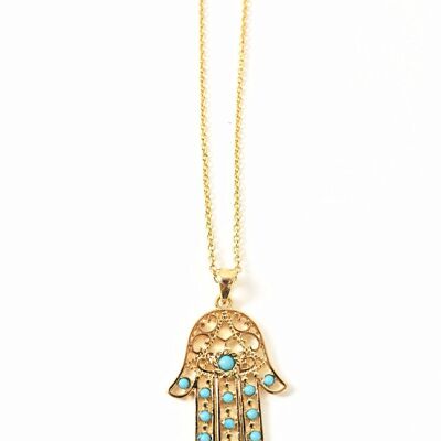 Hamsa Love - Halskette, blau