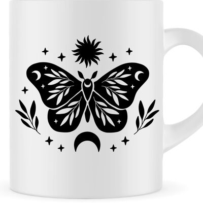 Tasse papillon | Tasse de papillon de nuit | Tasse animale | Tasse à café | Tasse à thé | Conception 4