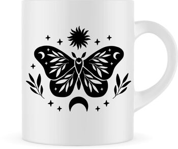 Tasse papillon | Tasse de papillon de nuit | Tasse animale | Tasse à café | Tasse à thé | Conception 4 1