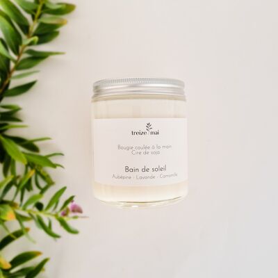 Bougie Bain de soleil - Aubépine | Lavande | Camomille - 400g