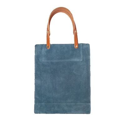 AURELIO - Le tote bag cuir veau velours Denim