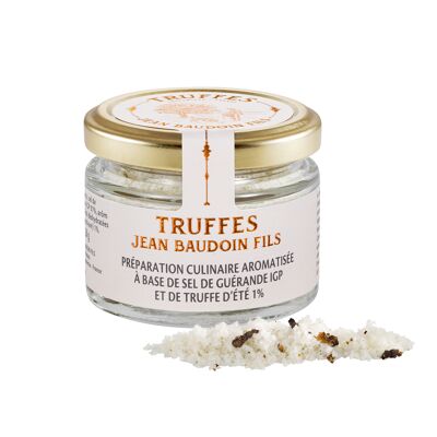 Culinary preparation flavored with IGP Guérande salt and 1% summer truffle