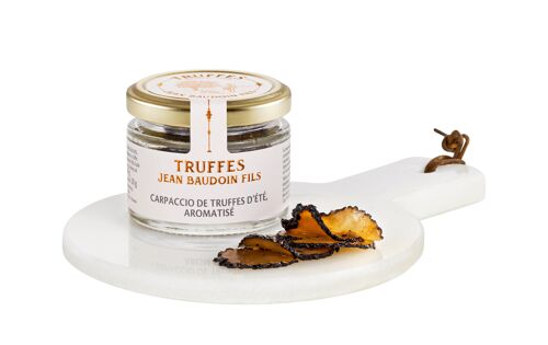 Carpaccio de truffes d'été, aromatisé