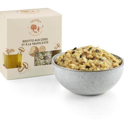 Risotto aux cèpes et à la truffe d’été 1,5% (1 verrine 200 g + 1 bouteille 20 ml)