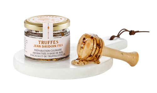 Préparation culinaire aromatisée à base de miel d'acacia et de truffes d'été 5%