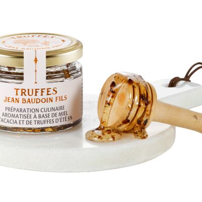 Culinary preparation flavored with acacia honey and summer truffles 5%